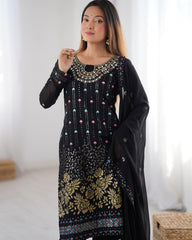 Precious Heavy Work Black Color Salwar Suit