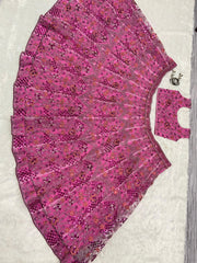 Wedding Wear Sequins Work Pink Color Lehenga Choli