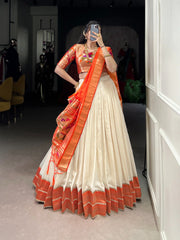 Trendy Green Vichitra Silk Zari Work Lehenga Choli