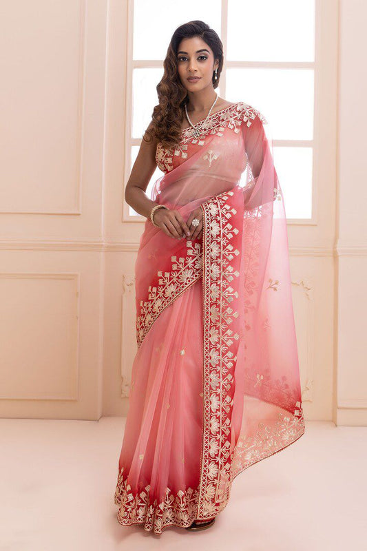 Gorgeous Soft Butterfly Net Pink Color Saree