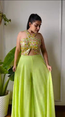 Precious Foux Gorgette Perrot Color Sharara Suit