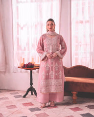 Blissful Georgette Sequence Work Pink Color Plazzo Suit