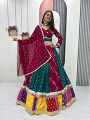Ravishing Maroon Color Embroidery Work Georgette Lehenga Choli