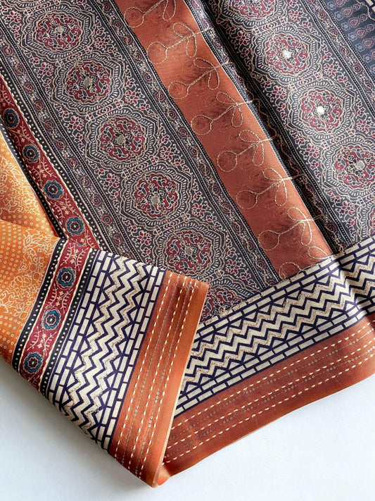 Classic Bandhani Prints Mustard Color Saree