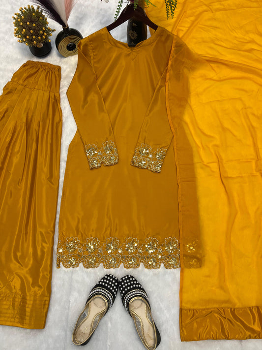 Good Looking  Mustard Color Salwar Suit