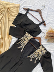 Superhit Sequence Embroidery Work Cream Color Dhoti With Jacket