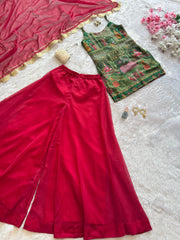 Digital Printed Multicolor Kurta With Palazzo