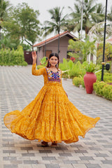 Ravishing Black Georgette Embroidery Work Gown For Navratri Wear