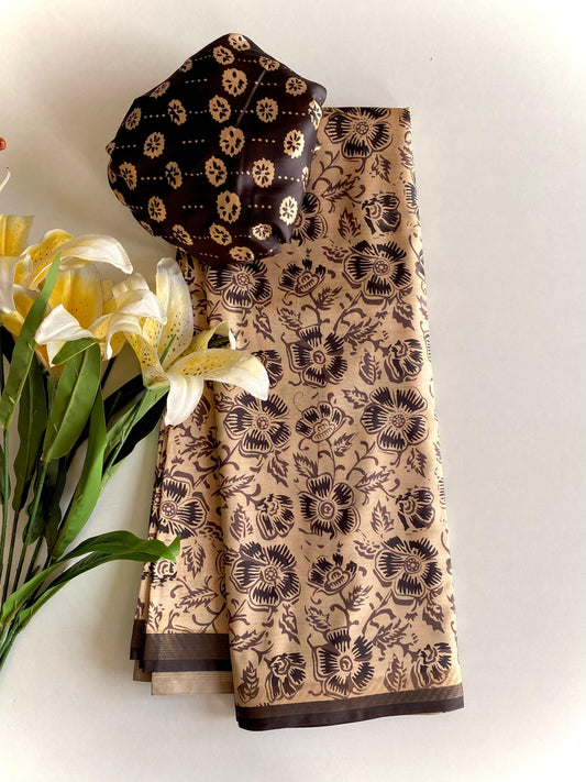 Delightful Dolla Viscose Cream Color Saree