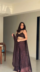 Outstanding Embroidery Work Maroon Color Palazzo With Dupatta