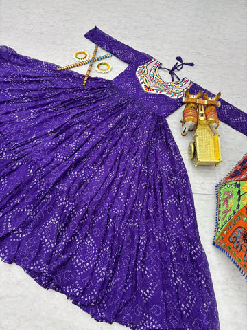 Ravishing Pink Georgette Embroidery Work Gown
