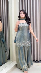Amazing Pure Frendy Silk Embroidery Kurti