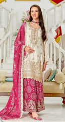 Embroidered Sequence Work Pink Color Sharara Sui