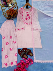 Light Pink Full Pair Top With Palazzo
