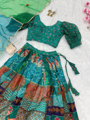 Occasion Wear Pure Jimmy Organza Multi Color Lehenga Choli