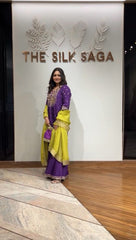 Preferable Sequence Work Purple Color Sharara Suit