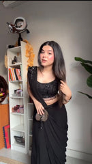 Party Wear Black Color Reday to wear Dhoti