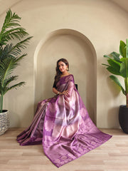 Wonderful Wine Color Flower Print Silk Saree