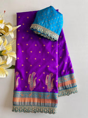 Lovely Paithani Silk Purple Color Saree