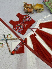 Navratri Collection Red Gamthi Work Lehenga Choli
