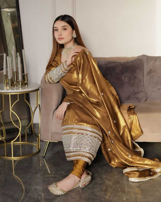 Flattering  Jimmy Chu Brown Color salwar Suit