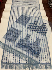 Wedding & Party Wear Blue Color Embroidery Work Saree