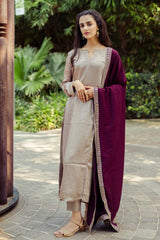 Classic Roman Beige Color Salwar Suit