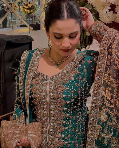 Imposing Green Color Jimmy Chu Salwar Suit