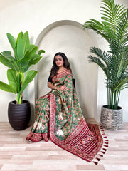 Graceful Dola Viscose Green Color Saree
