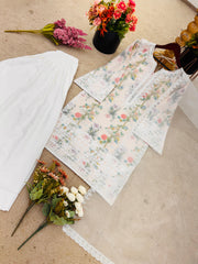 Stunning Organza Silk White Color Salwar Suit