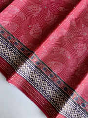 Classic Bandhani Prints Red Color Saree