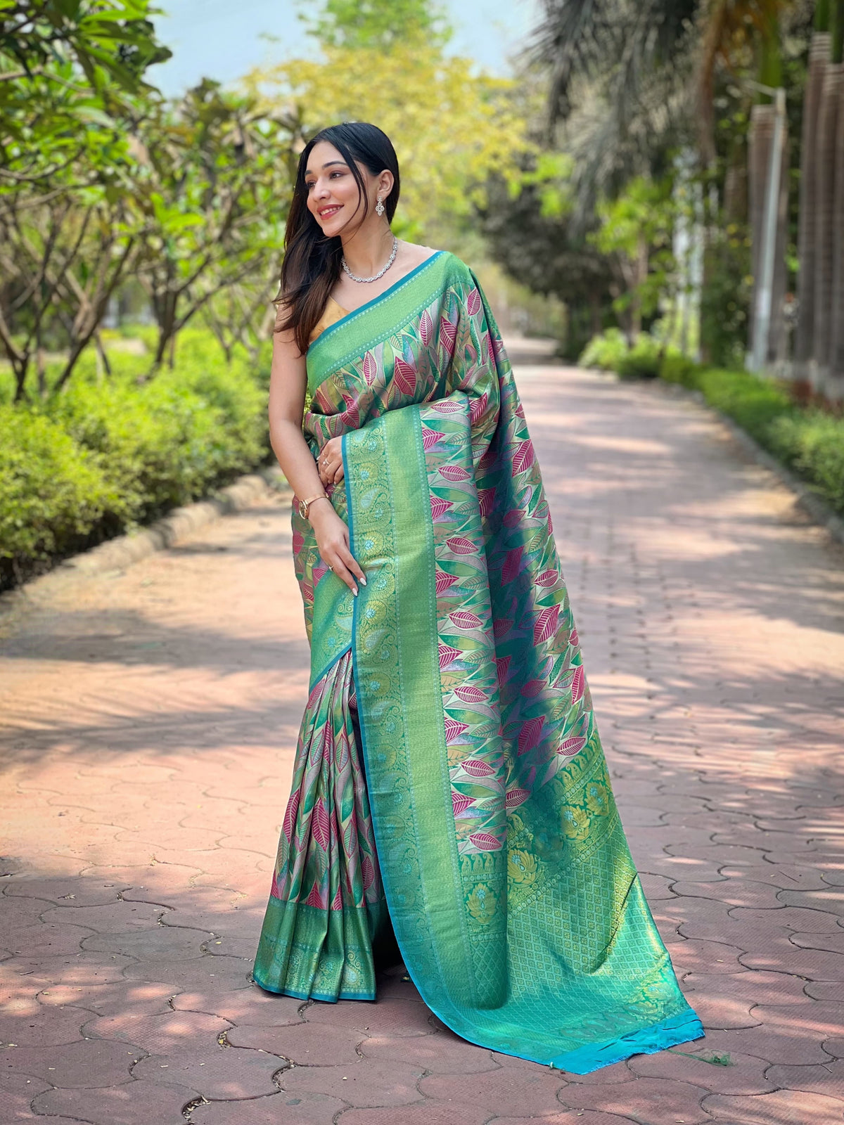 Attractive Kanchipattu Silk Green Color Saree