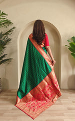 Festive Wear Green Color Rich Pallu Paithani Silk Saree
