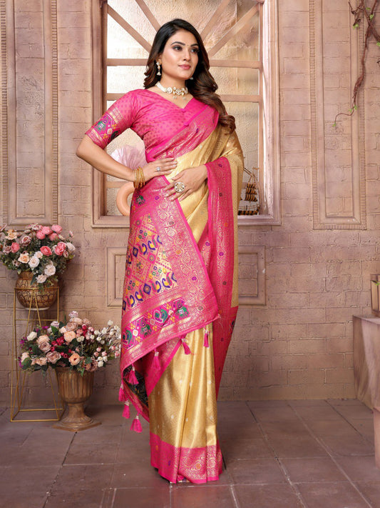 Wedding Wear  Colour Paithani Banarasi Tissue Silk Sarees