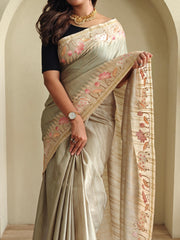 New Wedding Wear Green Color Saree