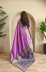 Festive Wear Lavender Color Rich Pallu Paithani Silk Saree