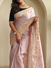 New Wedding Wear Lavender Color Saree