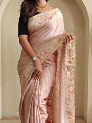 New Wedding Wear Light Pink Color Saree