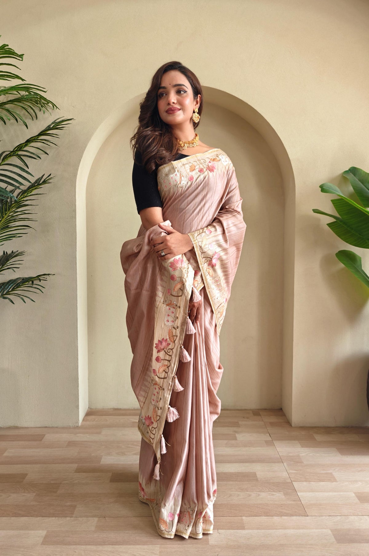 New Wedding Wear Light Pink Color Saree