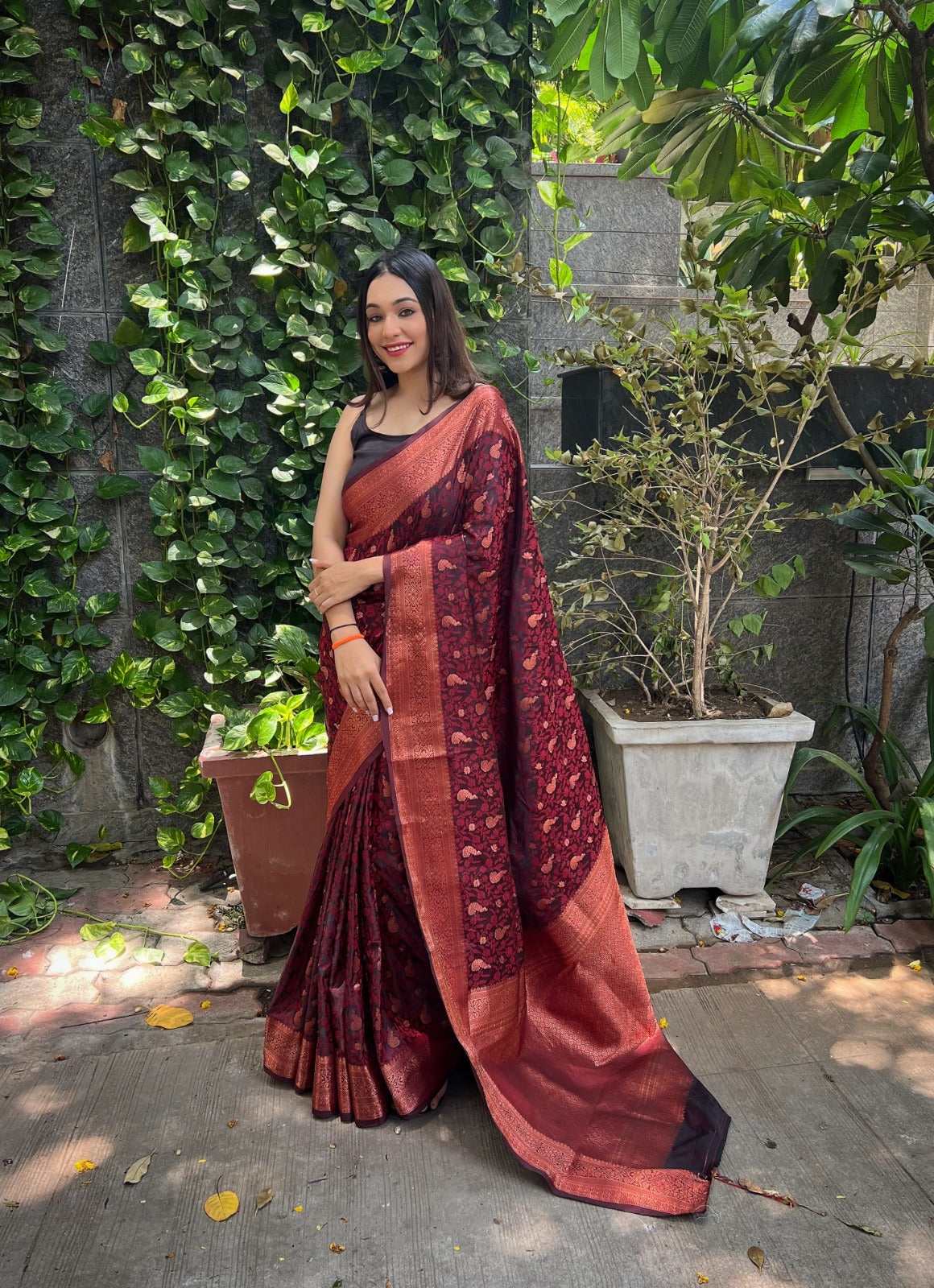 Outstanding Red Color Soft  Silk Saree