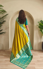 Festive Wear Mustard Color Rich Pallu Paithani Silk Saree