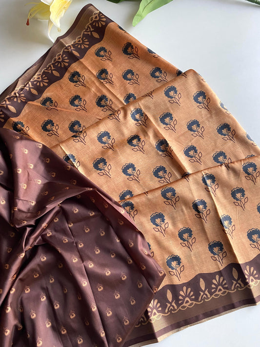 Graceful Dola Zari Patta Border Mustard Color Saree