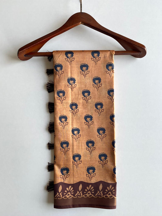 Graceful Dola Zari Patta Border Mustard Color Saree