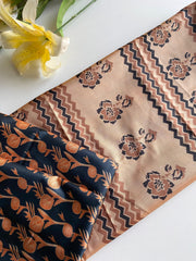 Graceful Dola Zari Patta Border Mustard Color Saree
