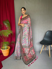 Attractive Kanchipattu Silk Pink Color Saree