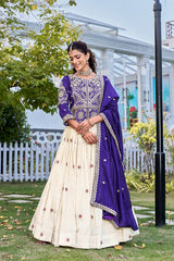 Mesmerizing Orange Vichitra with Heavy Embroidery Kurti Set