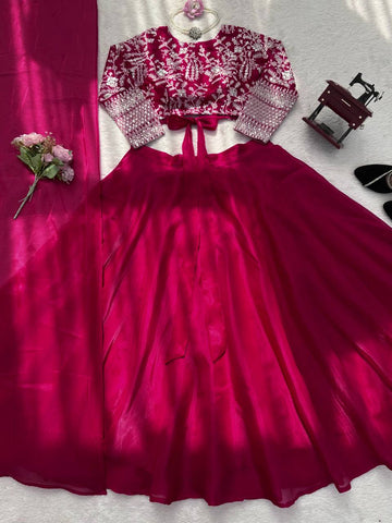 Elegant Red Color Silk with Coding Dori Work Lehenga