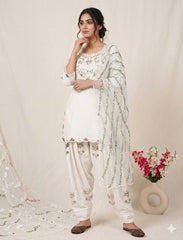 Amazing Maroon Heavy Satin with Embroidery Work Sharara Suit