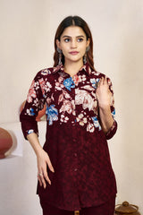 Exclusive Black Cotton with Stylish Prints Co-ord Set