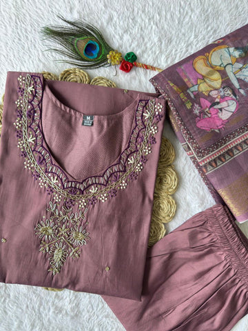 Exclusive Burgundy Color Digital Print Kurti Suit